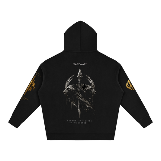 SARDAARI,Sentinel,Hoodie,WarriorDrop,Oversized,Black,Premium,Streetware,Gold