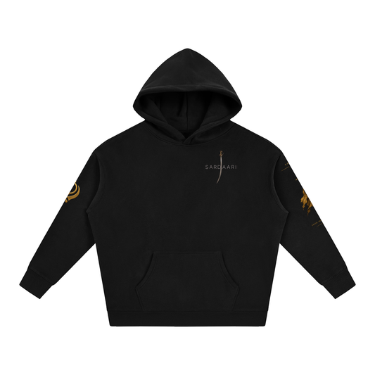 SARDAARI,Sentinel,Hoodie,WarriorDrop,Oversized,Black,Premium,Streetware,Gold